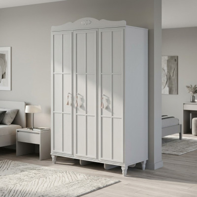 Armoire de luxe Armoire d'enfant Armoire en bois Bois Blanc