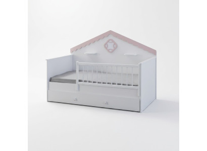 Lit de parc pour enfants Blanc Lit en bois Moderne