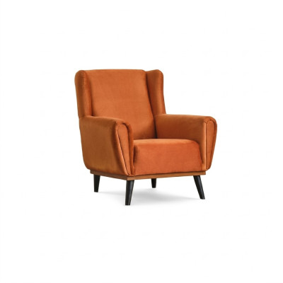 Fauteuil 1 place en tissu orange design fauteuil club moderne