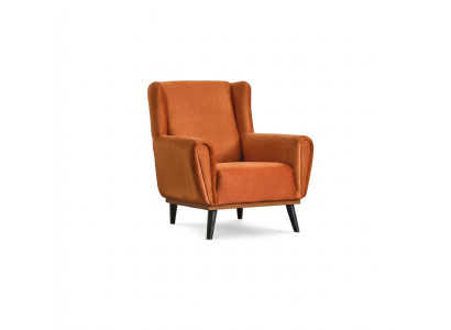 Fauteuil 1 place en tissu orange design fauteuil club moderne