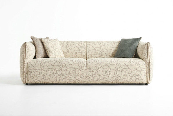 Canapé 3 places Beige en tissu Canapé moderne rembourré en tissu neuf