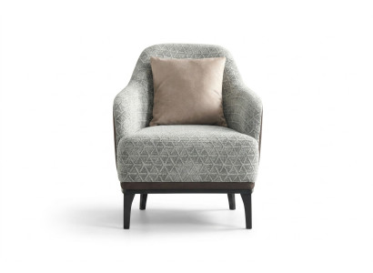 Fauteuil Wing Chair 1 place Fauteuil simple en tissu gris Design moderne