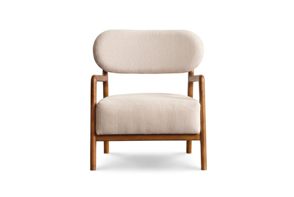 Fauteuil moderne une place 1 place Fauteuil en tissu beige Fauteuil club design