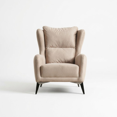 Fauteuil de luxe une place 1 place Fauteuil en tissu beige Salon moderne