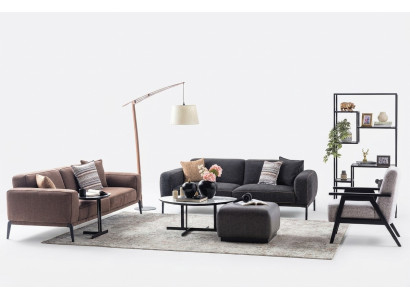Ensemble de canapés trois places fauteuil en tissu canapé 4 pièces canapé en tissu multicolore 3+3+1+1.