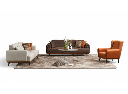 Ensemble de canapé trois places fauteuil canapé en tissu 4 pièces canapé en tissu multicolore 3+3+1+1