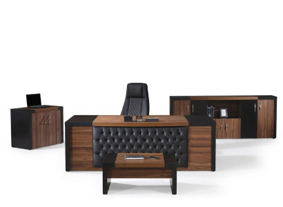 Möbel für das Arbeitszimmer Schreibtisch Schreibtisch-Set 4-teilig Holz Braun