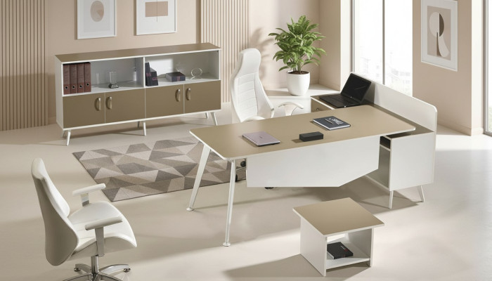 Bureau d'angle Table de bureau Mobilier de salle d'étude Blanc Ensemble complet de 3 pièces de bureau en bois