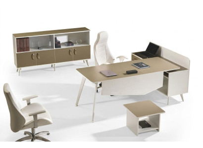 Bureau d'angle Table de bureau Mobilier de salle d'étude Blanc Ensemble complet de 3 pièces de bureau en bois