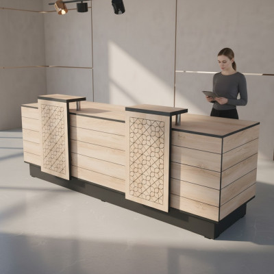 Réception Réception Bureau Réception Bureau Bureau Hôtel Bois Marron Table