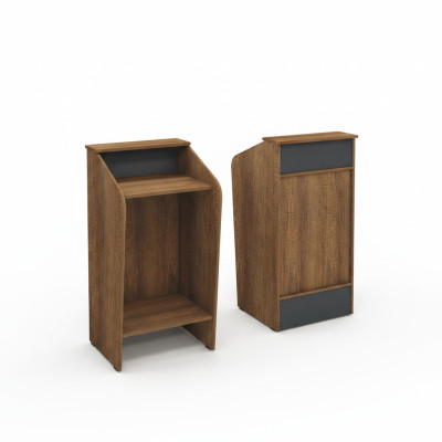 Réception Bureau de réception Bureau de réception Bureau de l'hôtel Bois Table brune