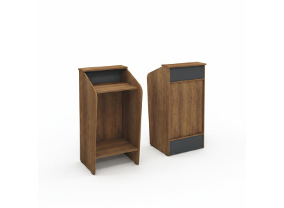 Réception Bureau de réception Bureau de réception Bureau de l'hôtel Bois Table brune