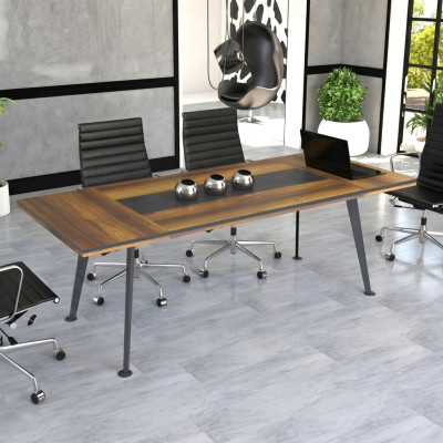 Table de conférence Tables de conférence Mobilier de conférence Grande table Bois brun