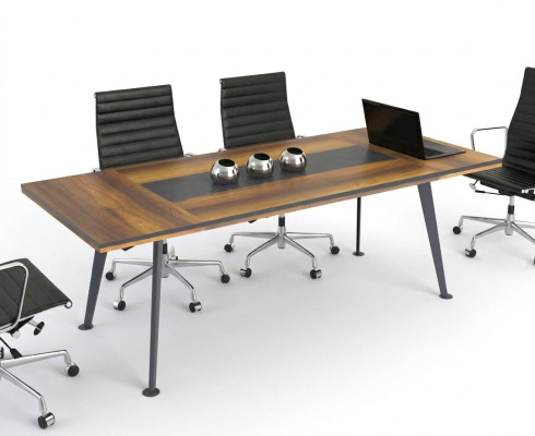 Table de conférence Tables de conférence Mobilier de conférence Grande table Bois brun