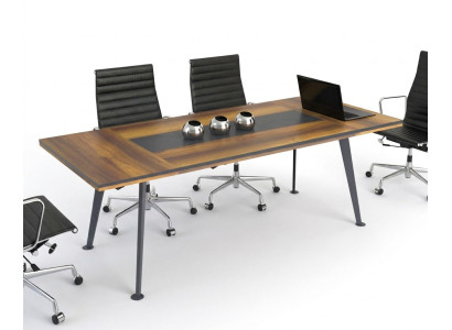 Table de conférence Tables de conférence Mobilier de conférence Grande table Bois brun