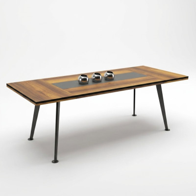 Grande table Table de conférence Tables de réunion Mobilier de conférence Bois marron