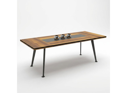 Grande table Table de conférence Tables de réunion Mobilier de conférence Bois marron