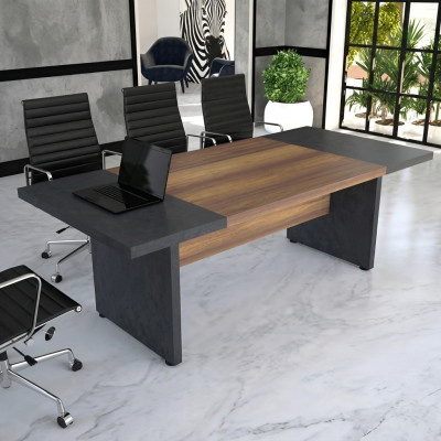 Table de conférence Tables de conférence Mobilier de conférence Grande table Bois brun