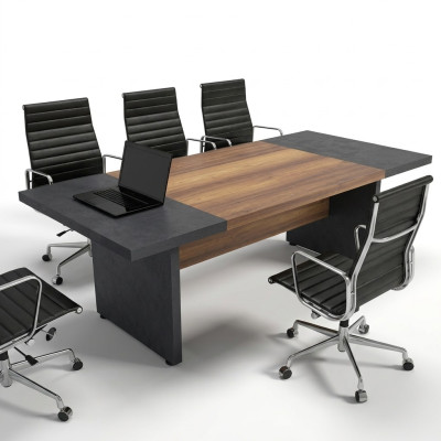Table de conférence Tables de conférence Mobilier de conférence Grande table Bois brun