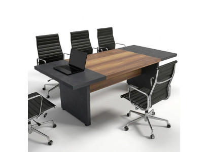 Table de conférence Tables de conférence Mobilier de conférence Grande table Bois brun
