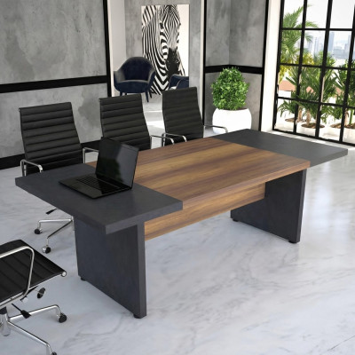 Grande table de conférence tables de réunion mobilier de conférence Bois Marron 220