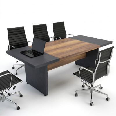 Table de conférence Tables de conférence Mobilier de conférence Grande table Bois marron
