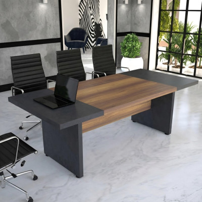 Mobilier de conférence Table de conférence Tables de réunion Grande table Bois brun