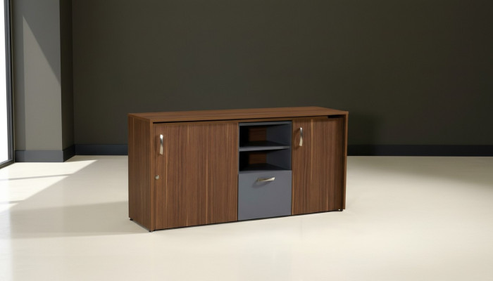 Armoire de bureau Bureau 2 en 1 Armoire fonctionnelle Table Bois Marron neuf