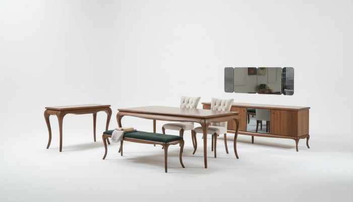 Ensemble de salle à manger Mobilier de salle à manger Ensemble d'angle de salle à manger Salle à manger 8 pièces Bois Marron Table