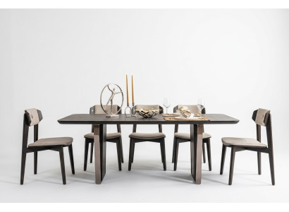 Salle à manger Ensemble de salle à manger Meubles de salle à manger Ensemble d'angle pour salle à manger Table en bois marron 8 pièces