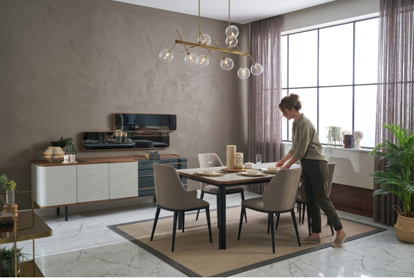 Salle à manger Ensemble de salle à manger Mobilier de salle à manger Ensemble de coin repas 7 pièces Bois Blanc