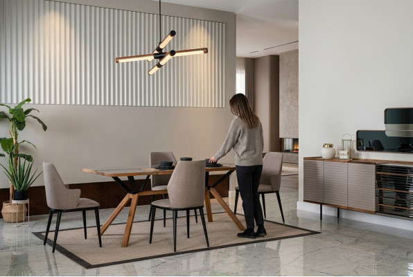 Suite salle à manger Ensemble salle à manger Mobilier de salle à manger 7 pièces Bois Beige