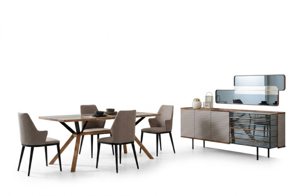 Salle à manger Mobilier de coin repas Salle à manger Ensemble de salle à manger 9 pièces Bois Beige Suite