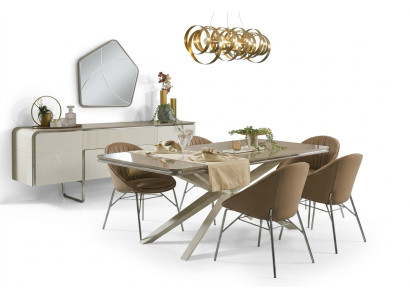 Ensemble de salle à manger Mobilier de salle à manger en bois Table à manger Coin repas Beige Salle à manger 9 pièces