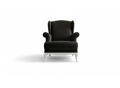 Fauteuil une place Tissu Salon Classique Noir Rembourrage Une place