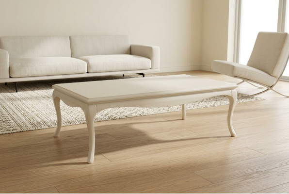 Table basse Table de salon Blanc Bois Table basse Table de salon