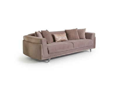 Canapé trois places avec fonction lit Canapé 3 places en tissu beige Sofá en tela de tres plazas con función cama