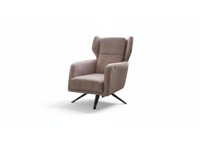 Fauteuil de luxe une place en tissu beige pour le salon, design.