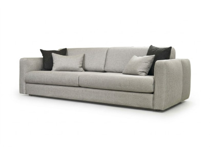 Canapé Canapé rembourré Canapé 3 places Canapé 3 places Gris Tissu Canapé en tissu Design