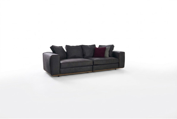 Canapé trois places canapé 3 places Gris Tissu Canapé en tissu Canapé rembourré Design
