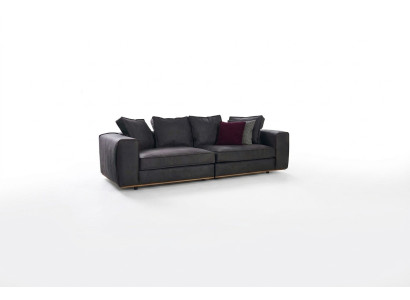 Canapé trois places canapé 3 places Gris Tissu Canapé en tissu Canapé rembourré Design
