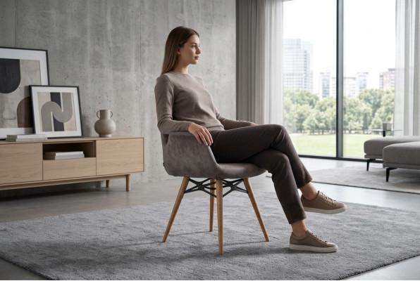 Chaise de salle à manger Chaise de cuisine Groupe de chaises avec accoudoirs 4 pièces Tissu gris