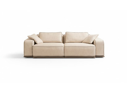 Canapé Trois Places Canapé Moderne 3 Places Tissu Beige Canapé en Tissu Canapé Rembourré