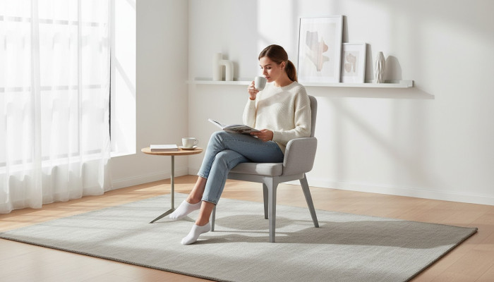 Chaise de cuisine Chaise de salle à manger Gris Bois Fauteuil Chaise en bois Moderne