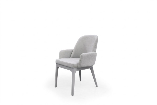 Chaise de cuisine Chaise de salle à manger Gris Bois Fauteuil Chaise en bois Moderne