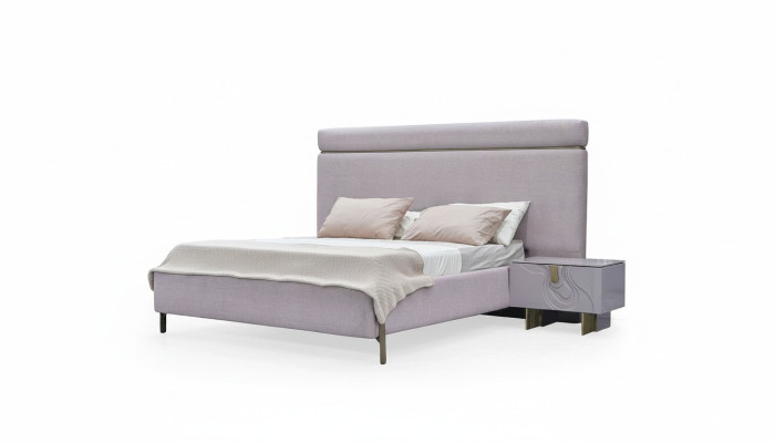 Meubles de chambre complète lit double rose de luxe ensemble 3 pièces en bois