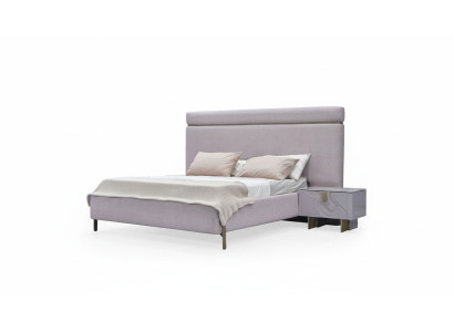 Meubles de chambre complète lit double rose de luxe ensemble 3 pièces en bois