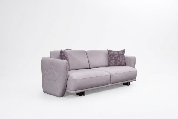 Canapé trois places Canapé en tissu gris 3 places Canapé en tissu Canapé rembourré Design