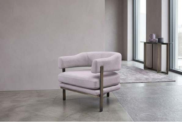 Fauteuil une place Tissu Salon Moderne Gris Rembourrage Assise