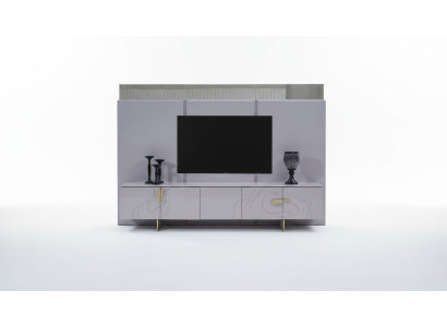 Le bahut de télévision comprend un meuble bas de télévision en bois rose moderne pour le salon.